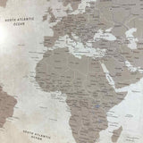 Push Pin Travel Maps Framed Art