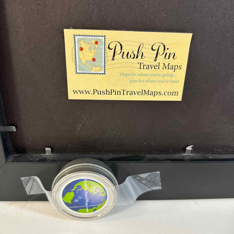 Push Pin Travel Maps Framed Art